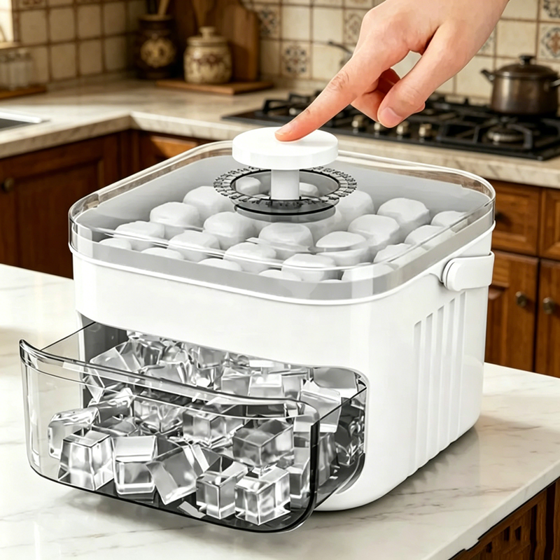 Food Processor Large - 50-cube Ice Machine Large-capacity Double-layer Ice