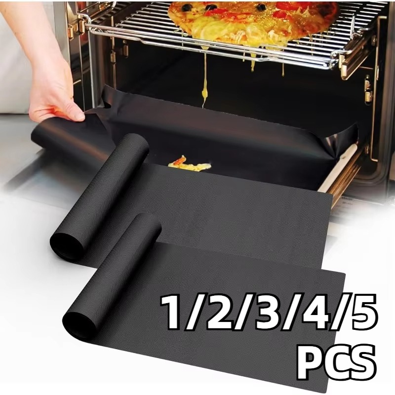 Kitchen Appliances For Home - 1/2/3/4/5PCS Black BBQ Grill Mat Oven