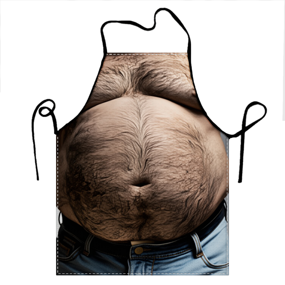 Hairy Belly Apron For Men Funn - Kitchen Appliances Hobart ulasan dan harga