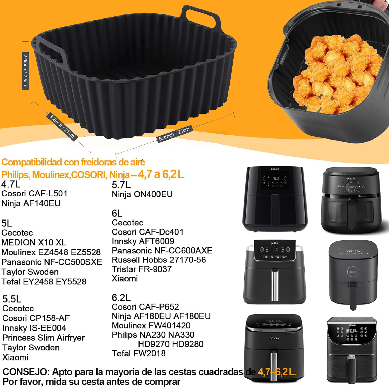 Silicone Air Fryer Accessories - Air Fryer 5L Digital ulasan dan harga