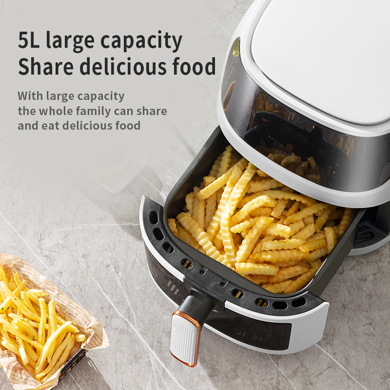 1350W Digital Air Fryer, Trans - Air Fryer 5L Digital ulasan dan harga