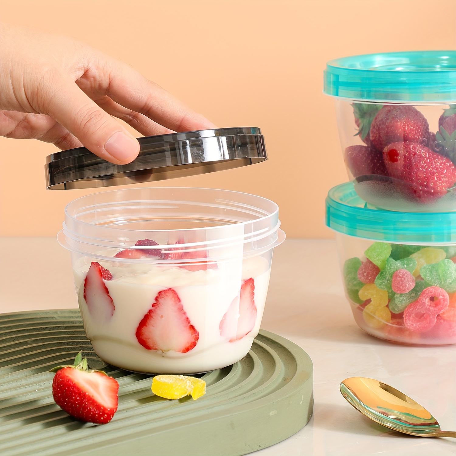 2 Transparent Sealed Food Stor - Kitchen Appliances Organizer ulasan dan harga