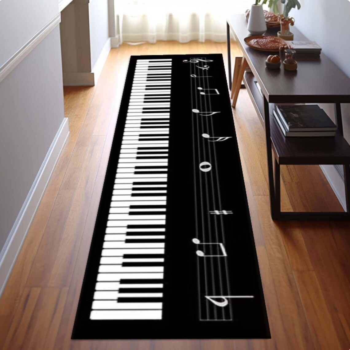Piano Keys Runner Rug Musical  - Kitchen Appliances White ulasan dan harga