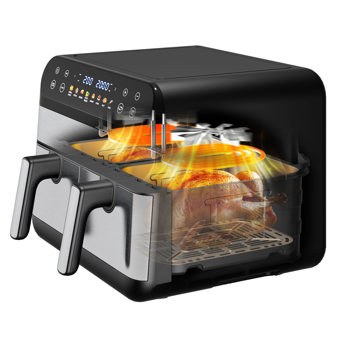 Double 5L Cooking Baskets Deep - Air Fryer 5L Digital ulasan dan harga
