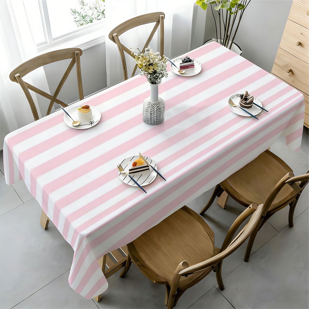 Pink White Striped Rectangle T - Kitchen Appliances White ulasan dan harga