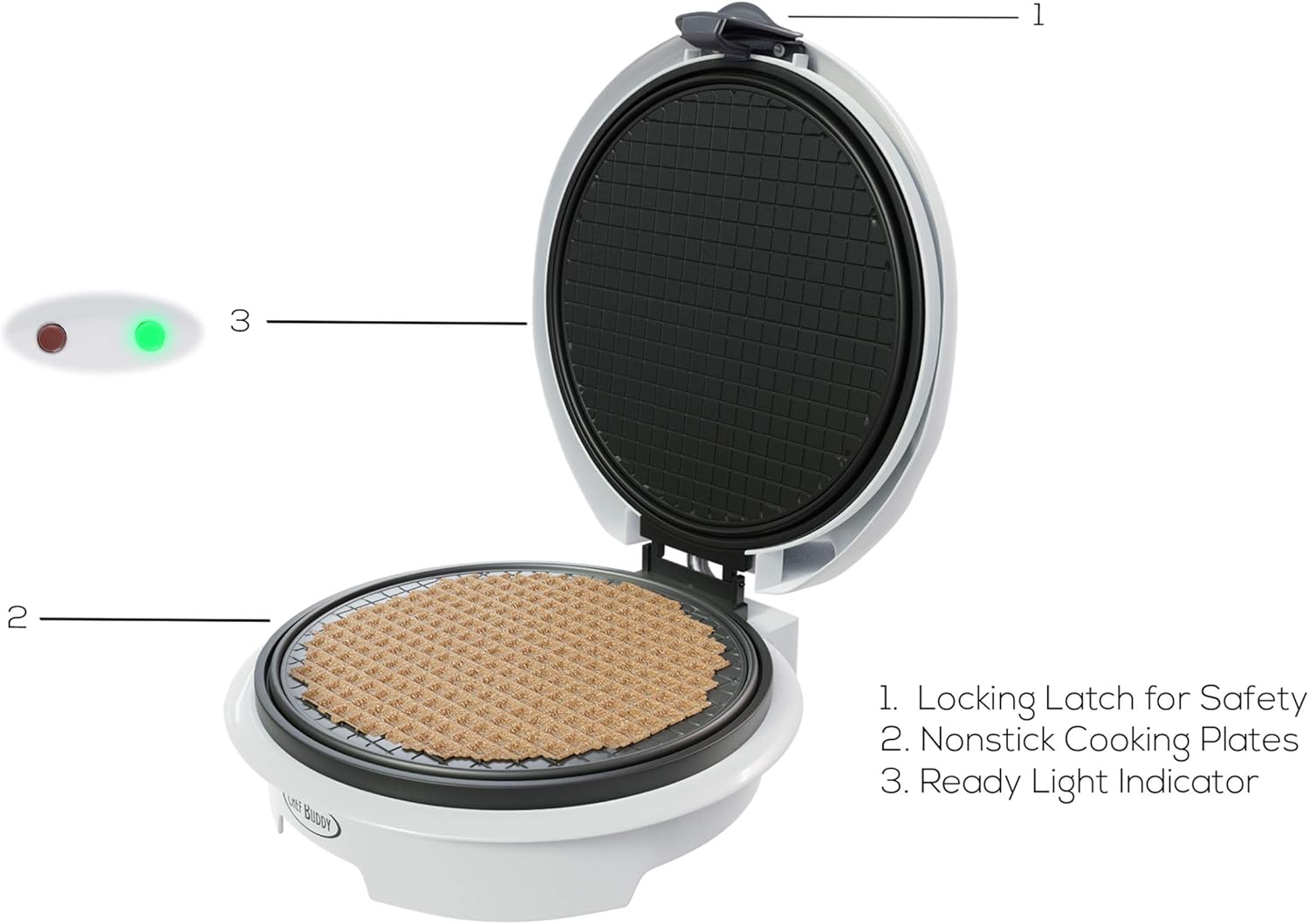 Electric Waffle Cone Maker wit - Kitchen Appliances White ulasan dan harga
