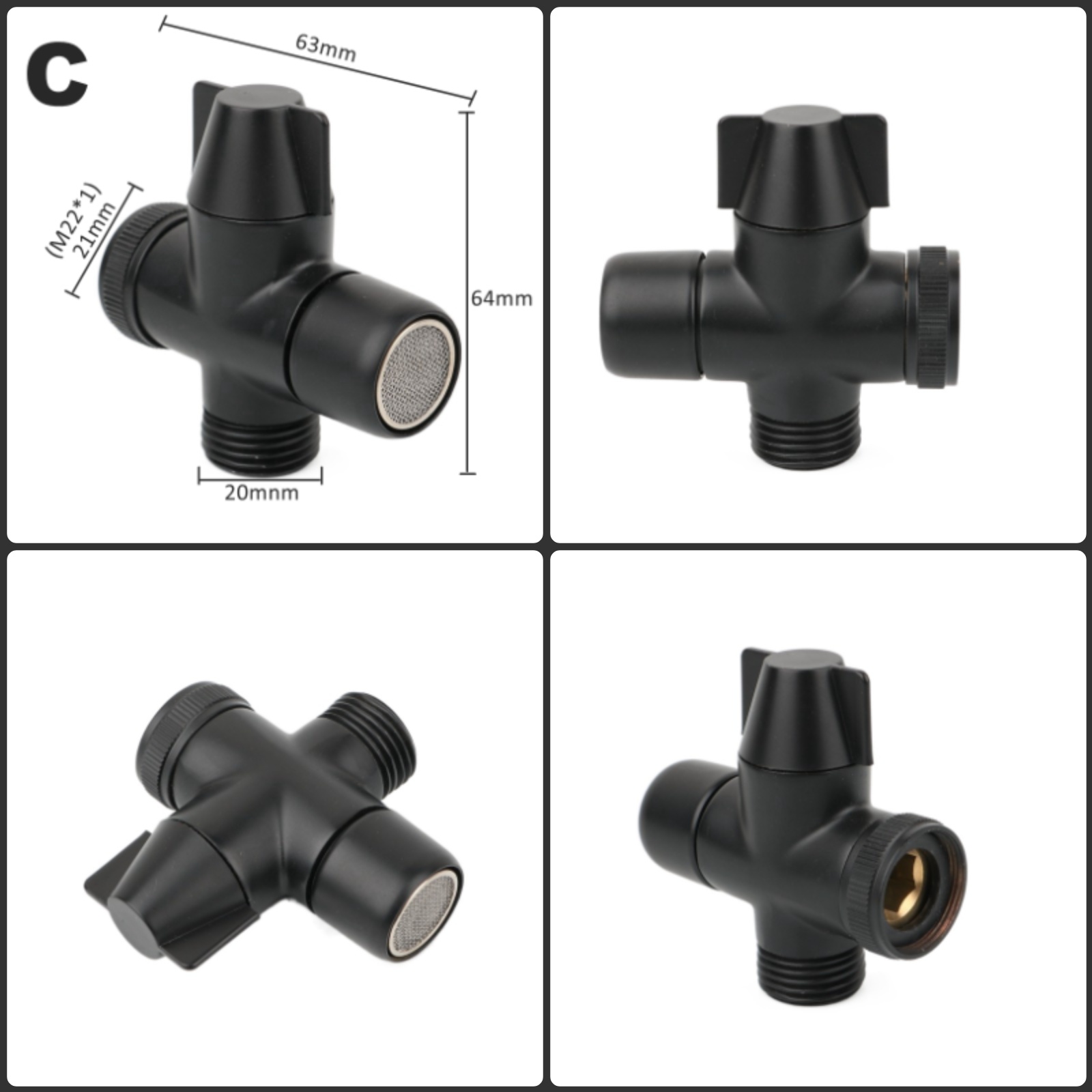 Black Brass Shower Arm Adapter - Kitchen Appliances Offers ulasan dan harga