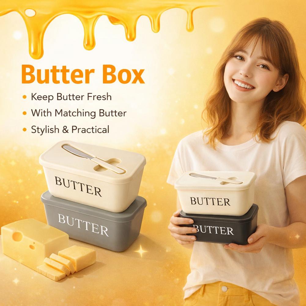 PP Butter Dish with Lid & Spre - Kitchen Appliances Organizer ulasan dan harga