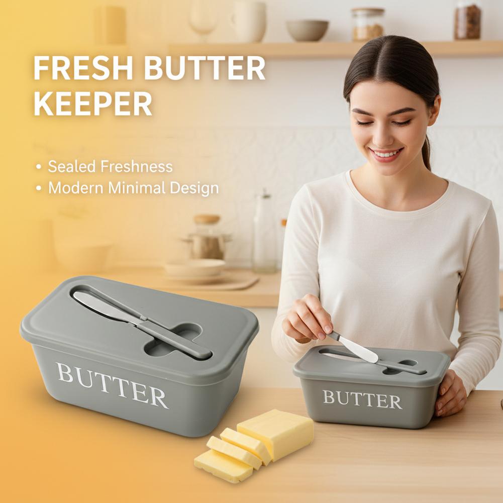 PP Butter Dish with Lid & Spre - Kitchen Appliances Organizer ulasan dan harga