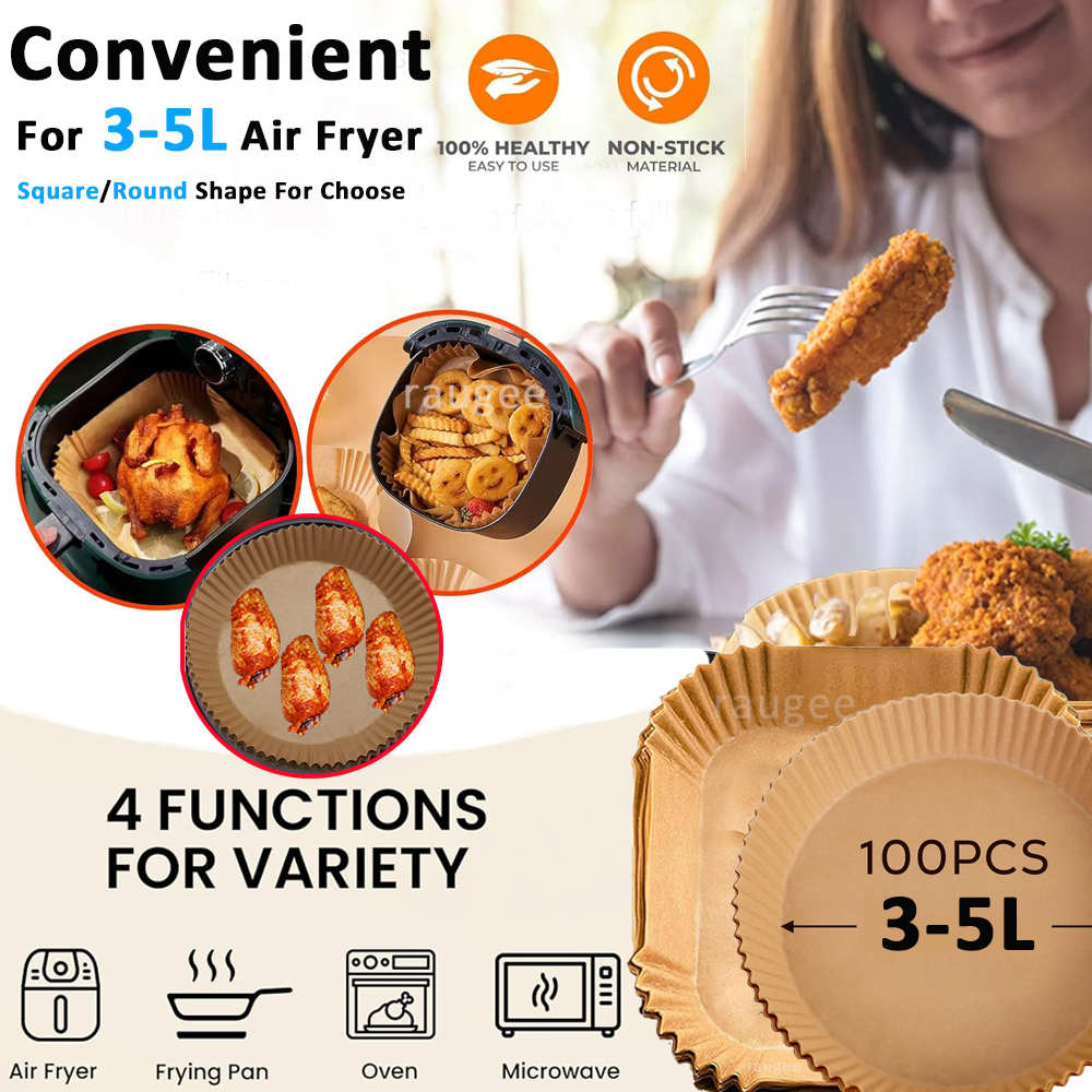 100pcs Air Fryer Baking Paper  - Air Fryer 5L Digital ulasan dan harga
