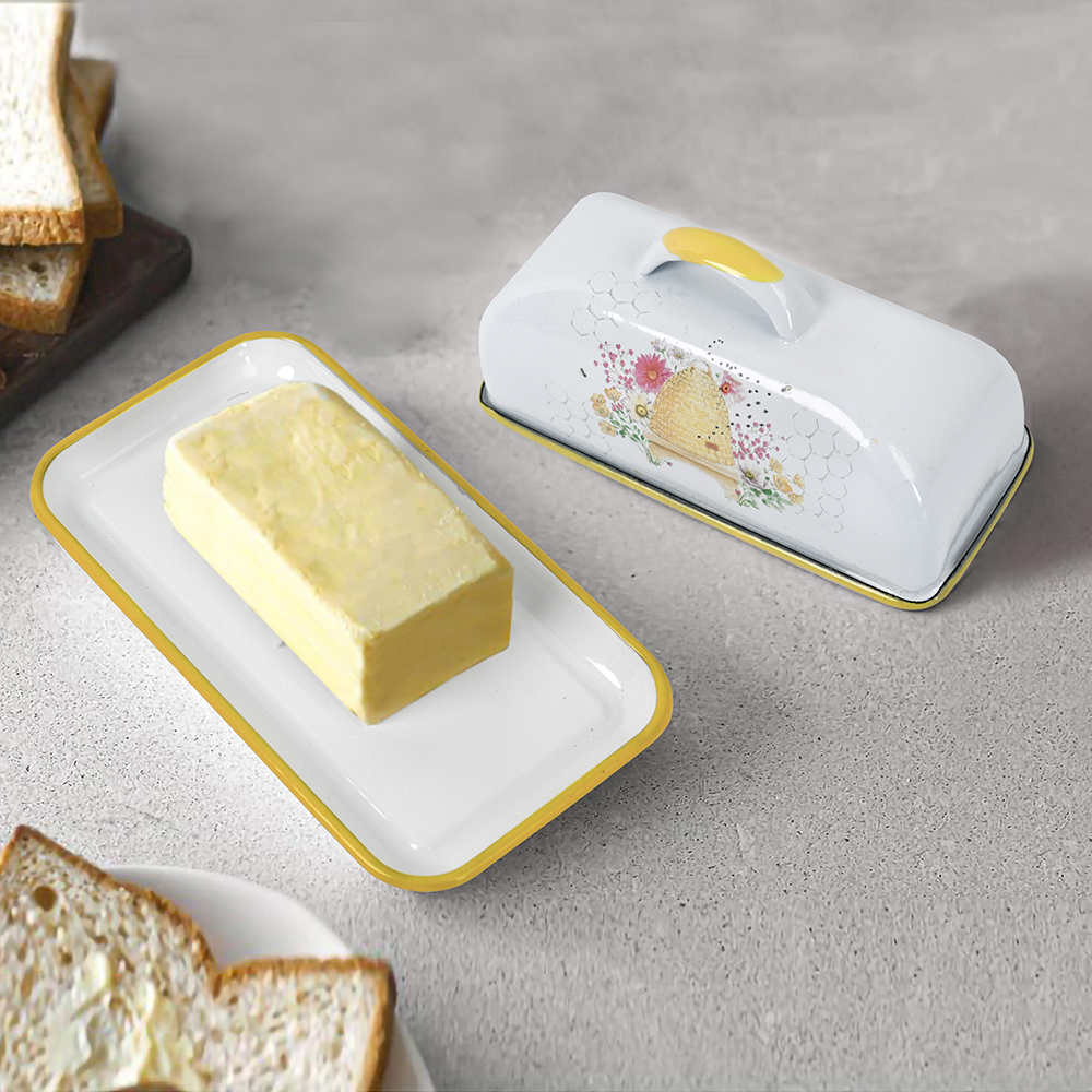 Menschy Enamel Butter Dish Che - Kitchen Appliances Organizer ulasan dan harga