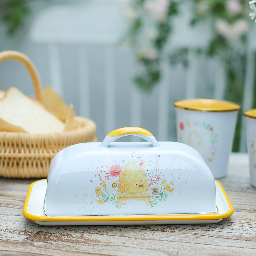 Menschy Enamel Butter Dish Che - Kitchen Appliances Organizer ulasan dan harga