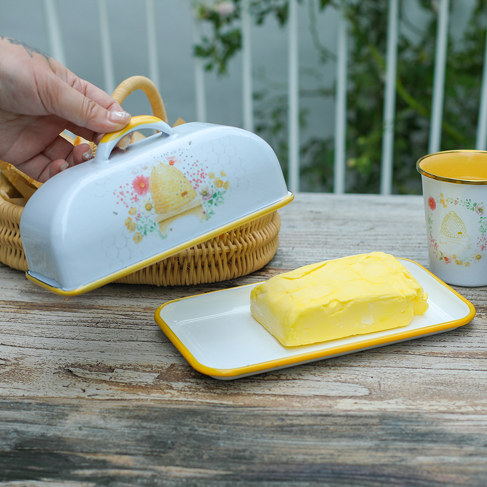 Menschy Enamel Butter Dish Che - Kitchen Appliances Organizer ulasan dan harga