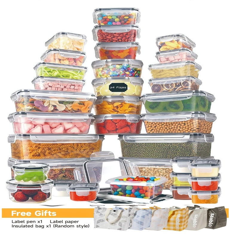 48PCS BPA-Free Food Storage Se - Kitchen Appliances Organizer ulasan dan harga