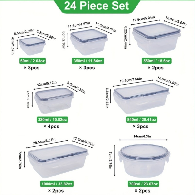 48PCS BPA-Free Food Storage Se - Kitchen Appliances Organizer ulasan dan harga