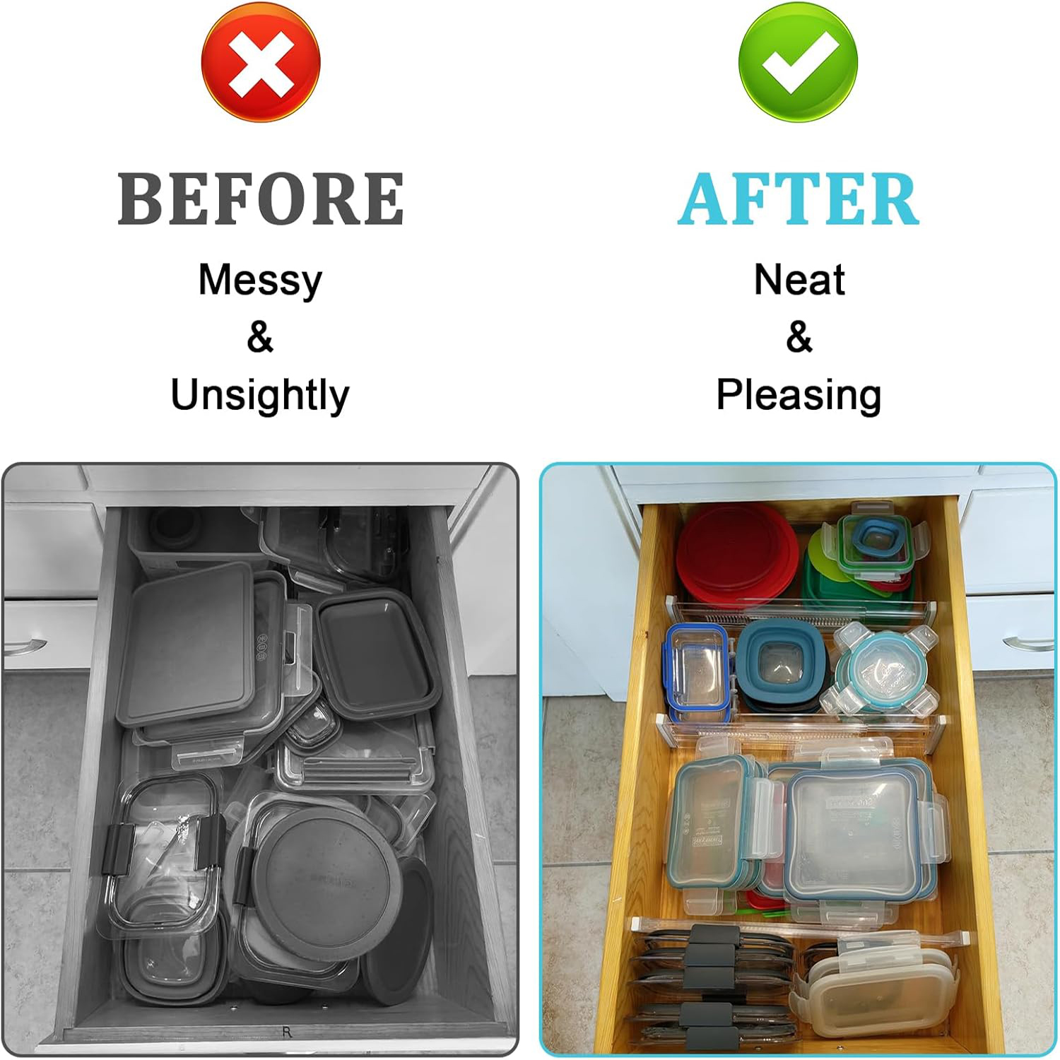 4/6/8/12 Pack Expandable Drawe - Kitchen Appliances Organizer ulasan dan harga