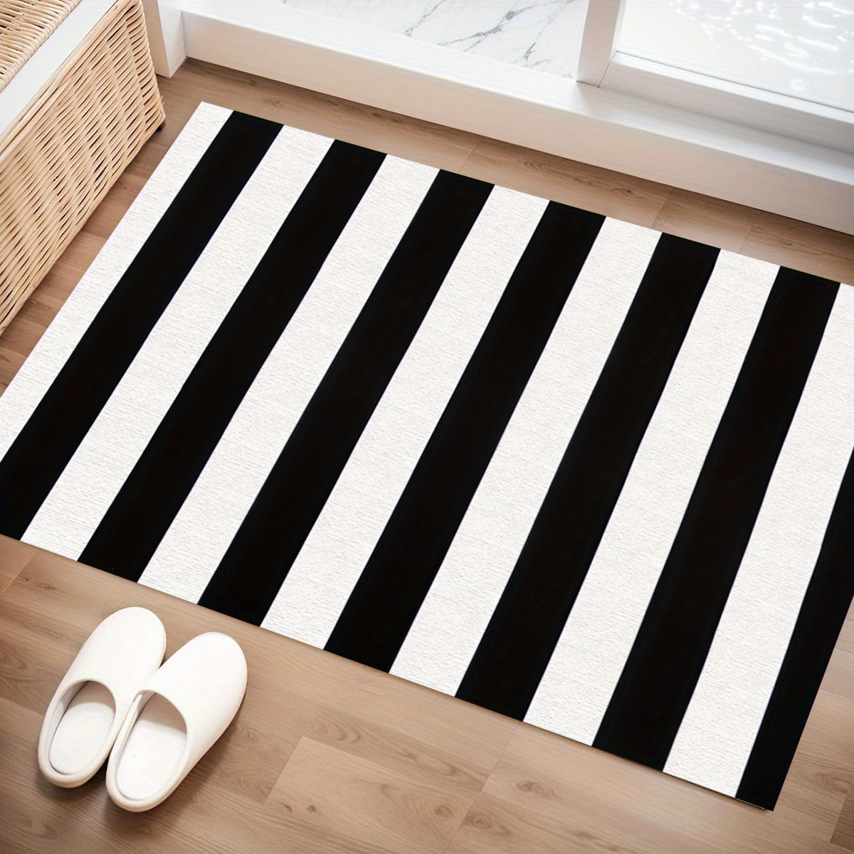 Black White Stripes Entrance D - Kitchen Appliances White ulasan dan harga