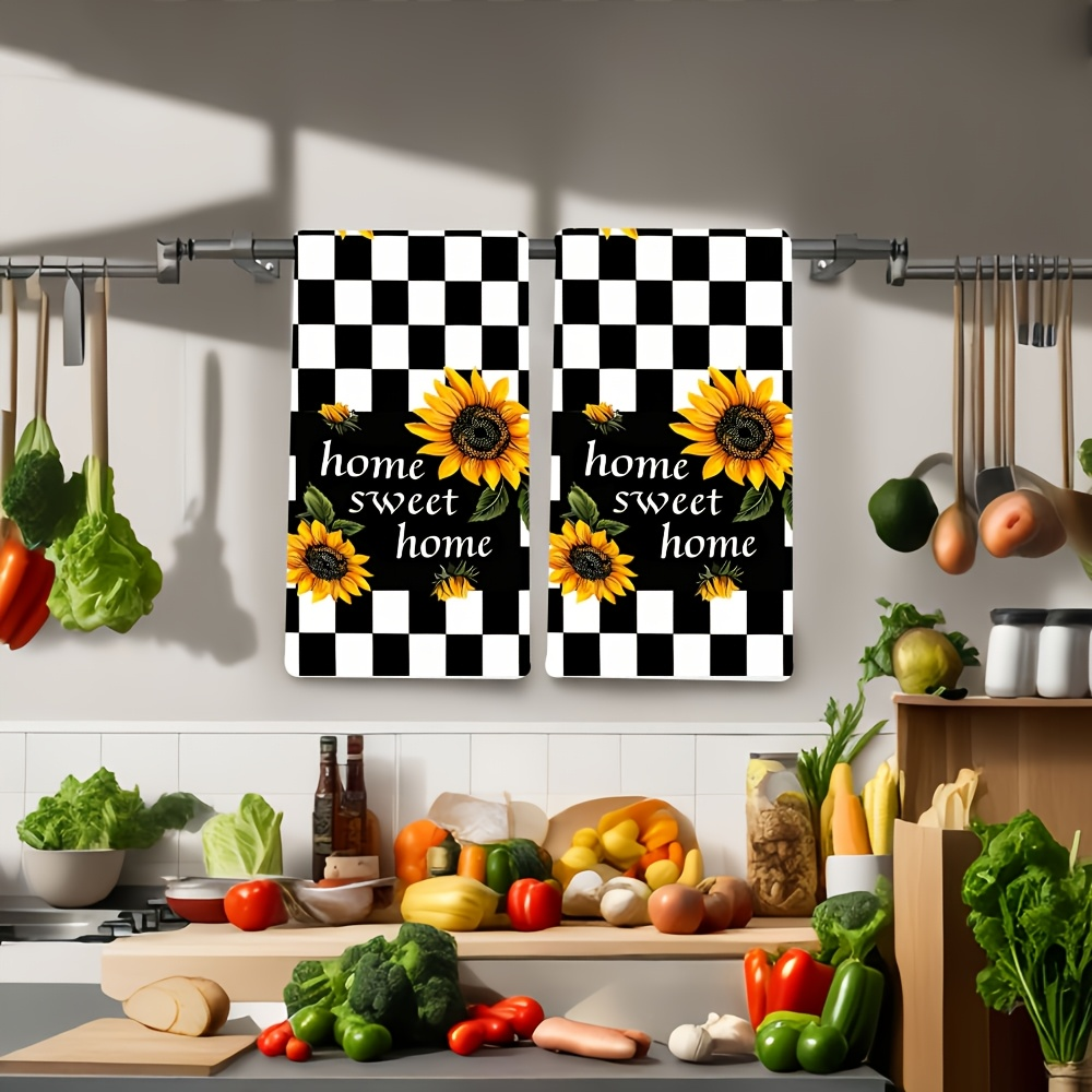 2-Pack Black and White Plaid S - Kitchen Appliances White ulasan dan harga