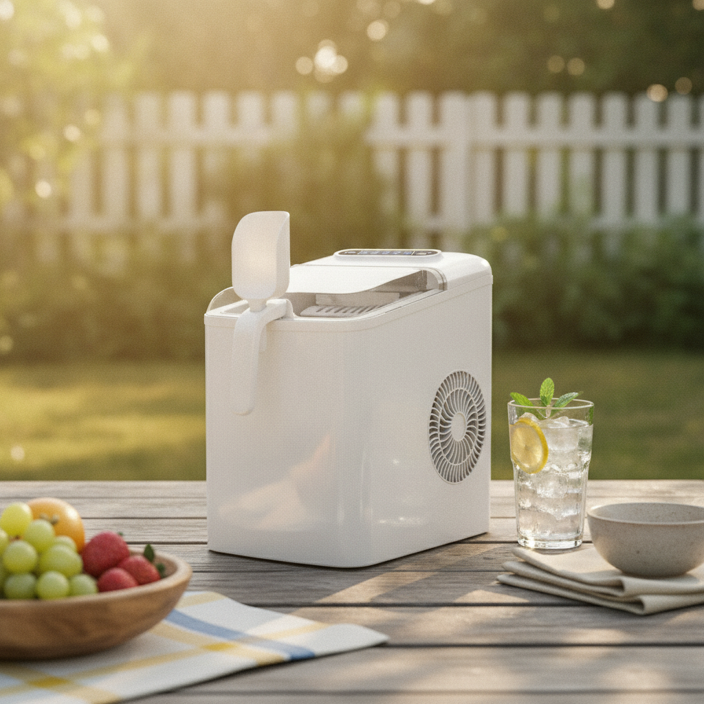 Compact Ice Maker Automatic Wh - Kitchen Appliances White ulasan dan harga