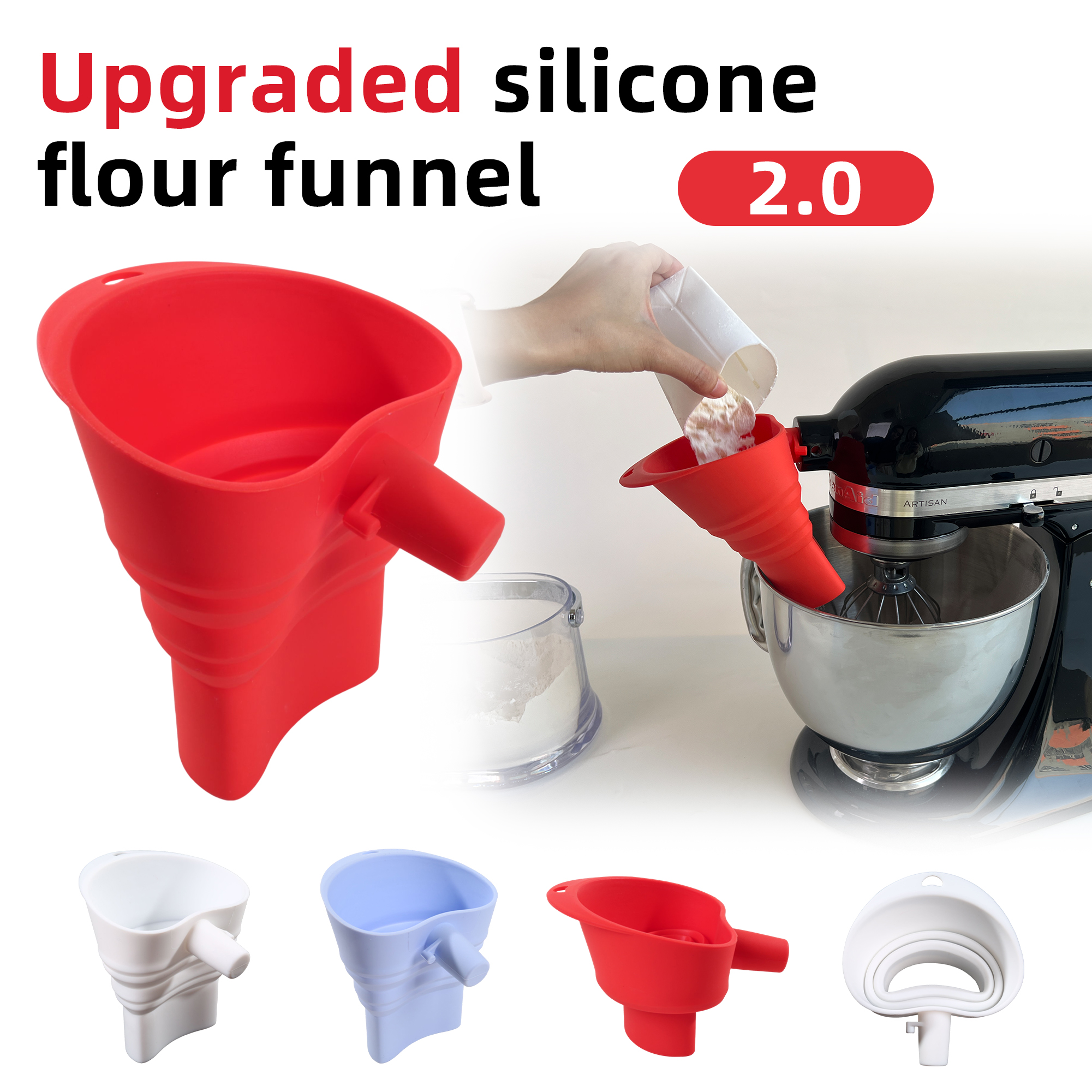 1/3pcs mix Silicone Flour Funn - Kitchen Appliances Germany ulasan dan harga