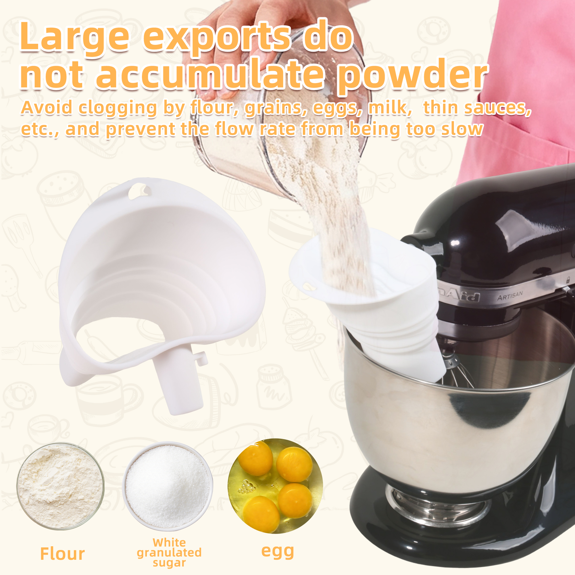 1/3pcs mix Silicone Flour Funn - Kitchen Appliances Germany ulasan dan harga